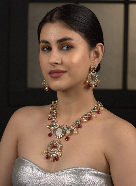 Swarga and Women's Necklace & Earring Set and WNK-012