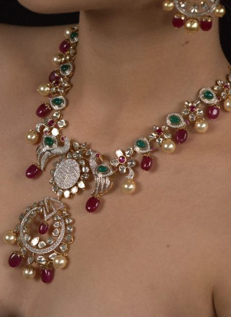 Swarga and Women's Necklace & Earring Set and WNK-012